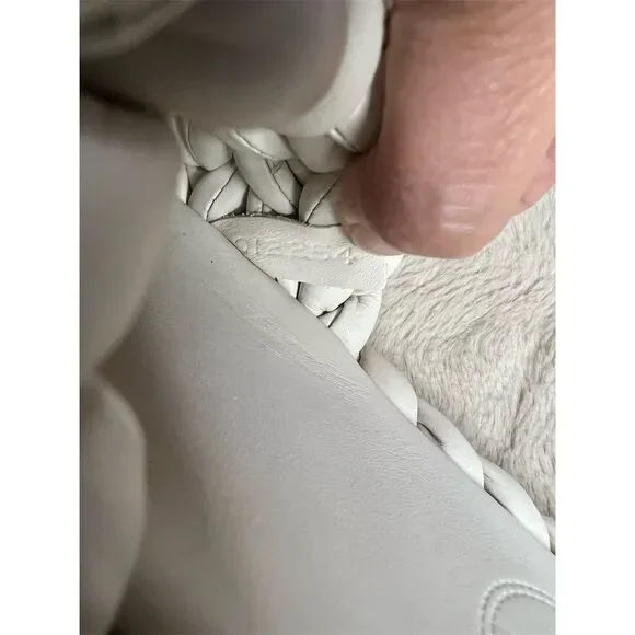 Chloé Women's Ivory Leather Slide Sandals Braided Design Casual Summer s… - Picture 9 of 13